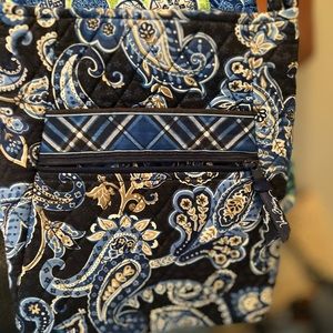 Vera Bradley Deep Night Paisley Blue Beige Crossbody Bag